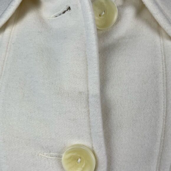 NWT Anne Klein Ivory White Wool Blend Jacket Size M - Picture 3 of 9